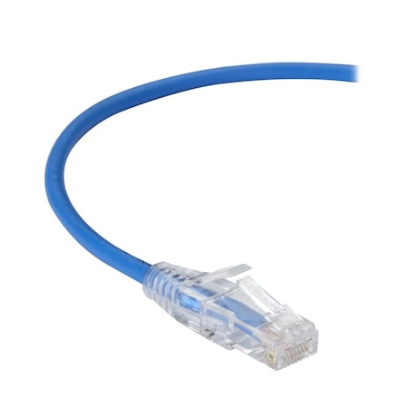 SERVERUSA 2 ft. Slim-Net CAT6 500 MHz 28 AWG Stranded Ethernet Patch Cable - Blue SE2663063